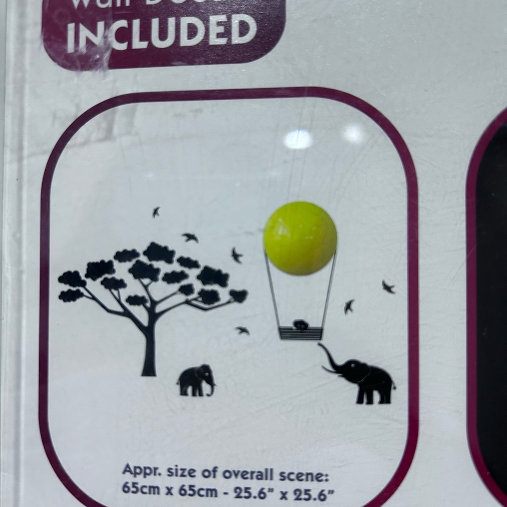 Baby Zoo Cordless LED Wall Decor‎ Light Auto Shut off with Wall Decal Included - Picture 7 of 9